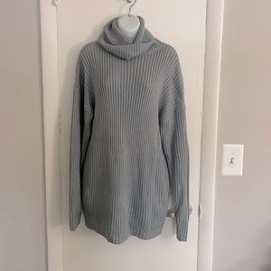 Oversized turtle neck sweater dress